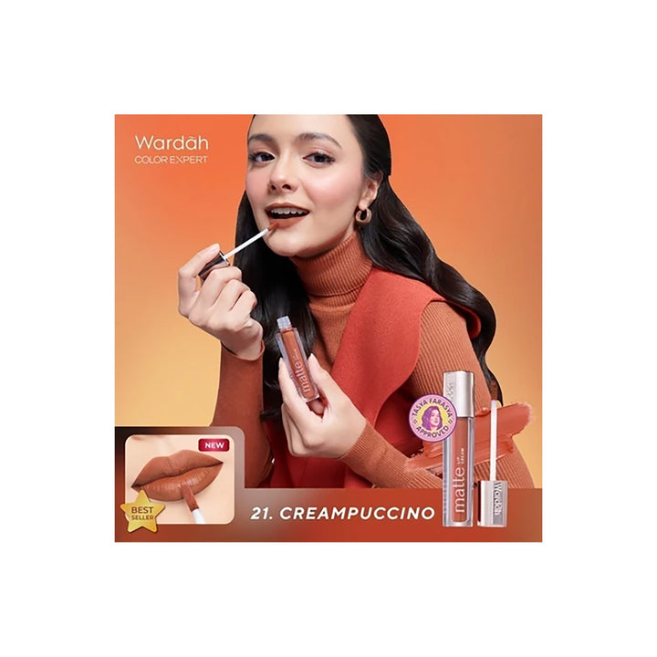 Wardah Exclusive Matte Lip Cream 21 Creampuccino 4 g