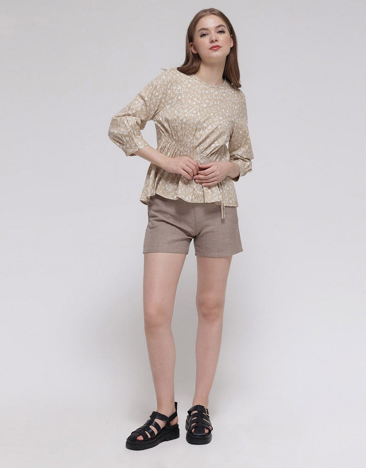 Details Assymetric Waist Blouse Panjang Wanita