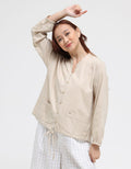 Triset Casual Sanghai Drawstring Blouse Wanita
