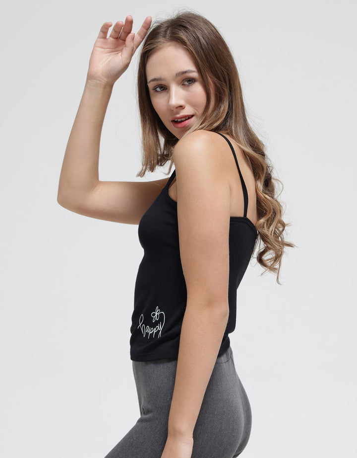 Nevada Tanktop T-Shirt Crop With Text Happy