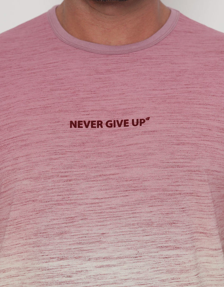 d&f T-Shirt Slub Never Give Up" Full Print"