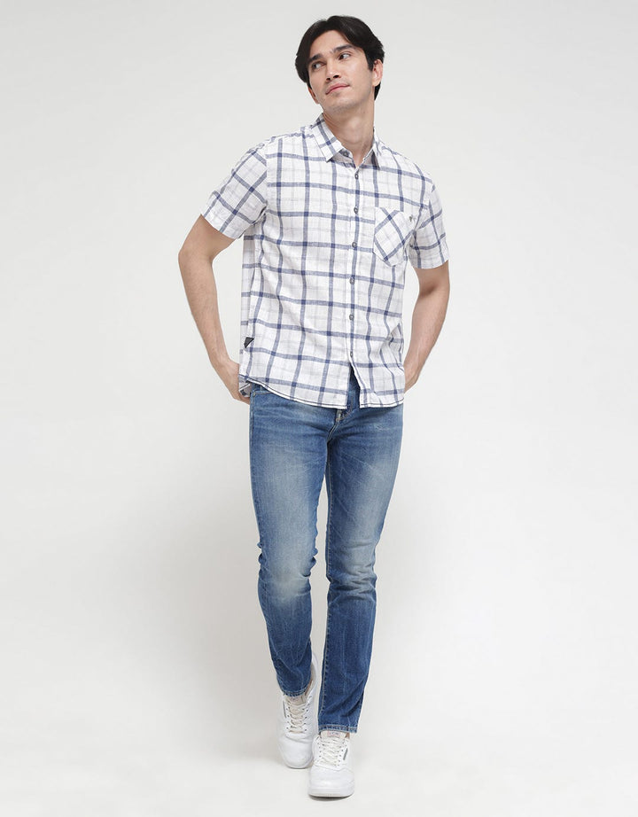 Watchout! Jeans Short Sleeve One Pocket Shirt
