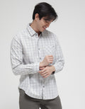 Watchout Casual Long Sleeve Shirt Print Check