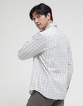 Watchout Casual Long Sleeve Shirt Print Check
