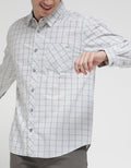 Watchout Casual Long Sleeve Shirt Print Check