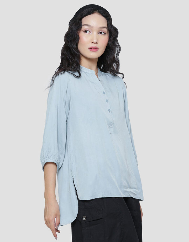 Triset Ladies V Neck Blouse Wanita