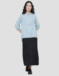 Triset Ladies V Neck Blouse Wanita