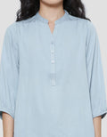 Triset Ladies V Neck Blouse Wanita
