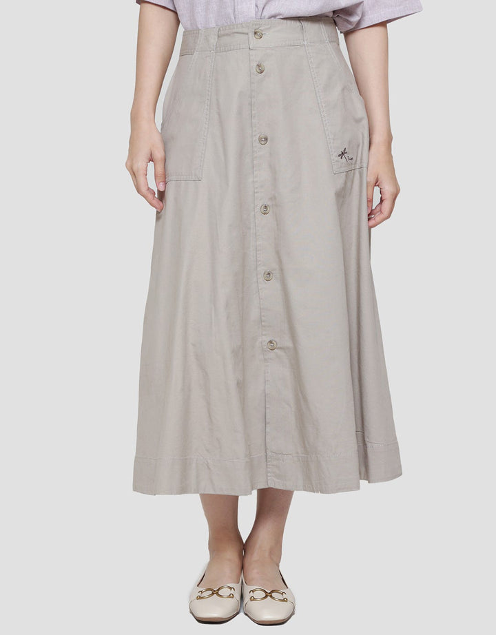 Triset Full Button Women's Casual Long Skirt