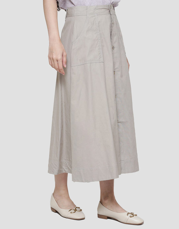 Triset Full Button Women's Casual Long Skirt