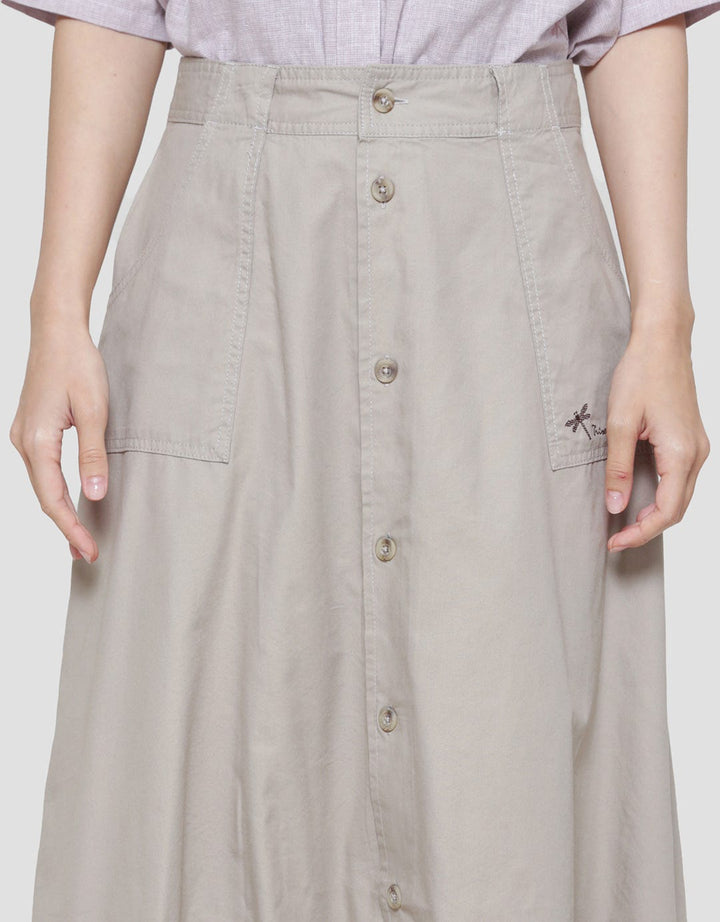 Triset Full Button Women's Casual Long Skirt