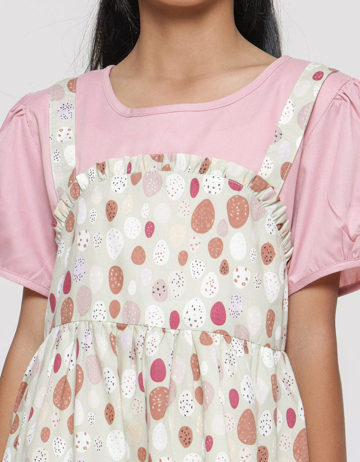 Sweet Miss Ovl Chest Ruffle Midi Dress Anak Perempuan