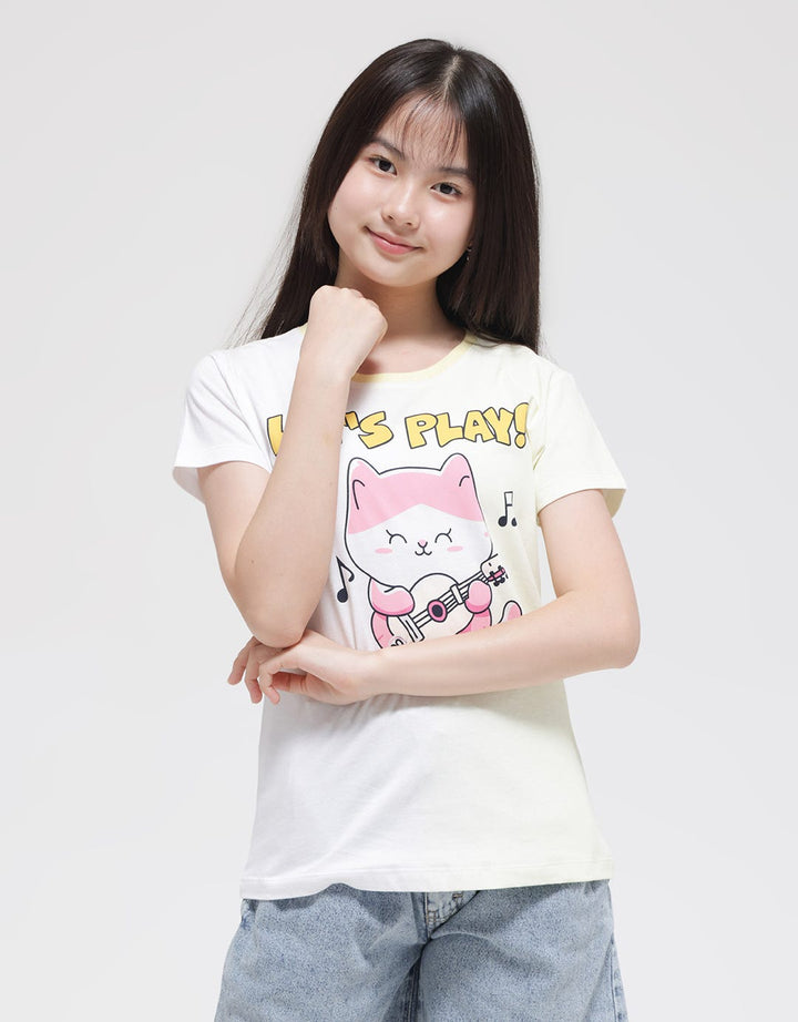 Aero Short Sleeve T-Shirt Tye Dye Cat Lets Play