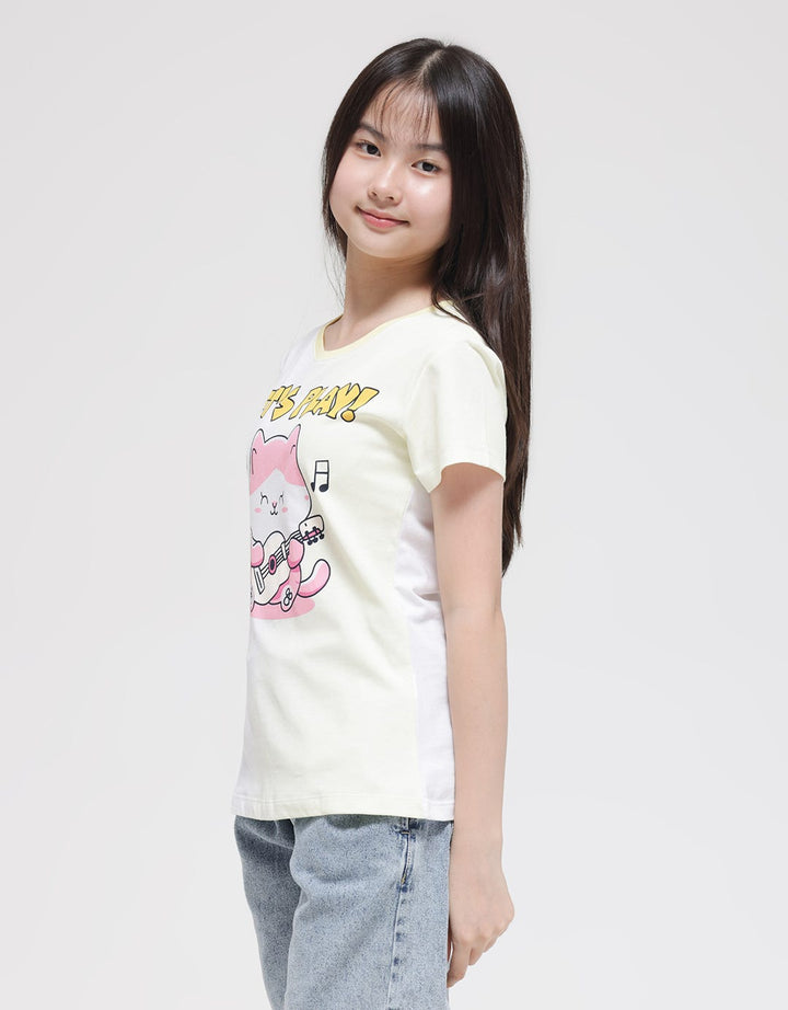 Aero Short Sleeve T-Shirt Tye Dye Cat Lets Play