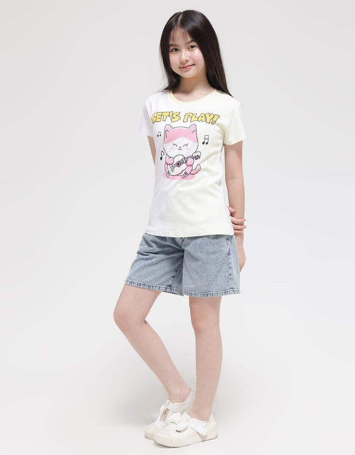 Aero Short Sleeve T-Shirt Tye Dye Cat Lets Play