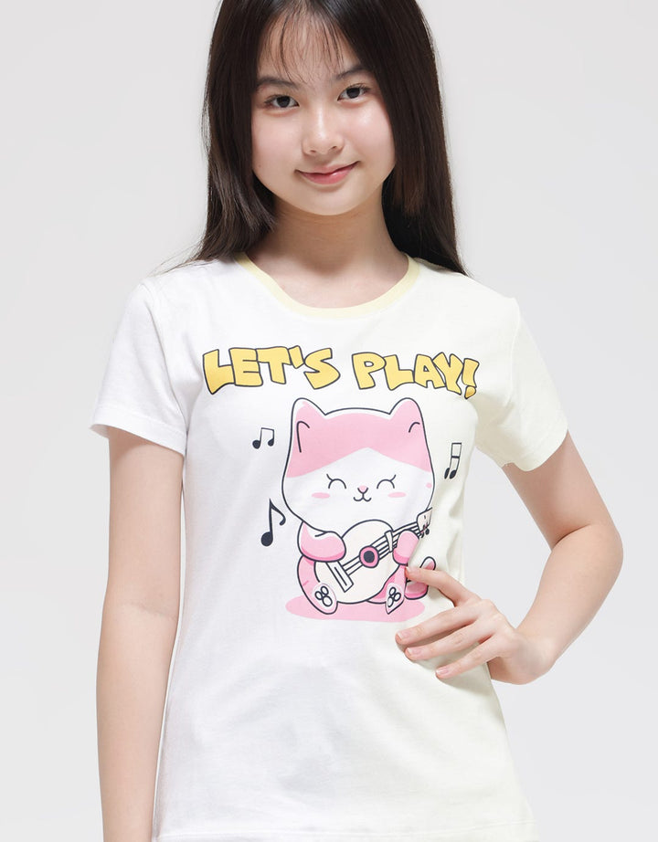 Aero Short Sleeve T-Shirt Tye Dye Cat Lets Play