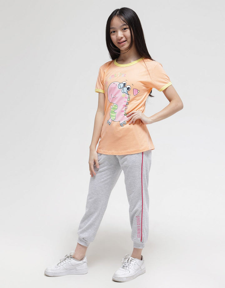 Aero Ringer Dino Chill Girls T-Shirt