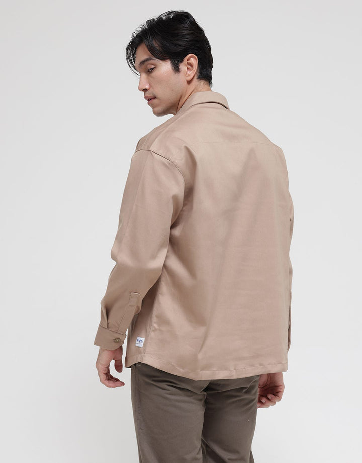 WILL-K Basic Cotton Twill Long Shirt