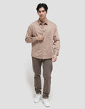 WILL-K Basic Cotton Twill Long Shirt