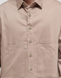 WILL-K Basic Cotton Twill Long Shirt