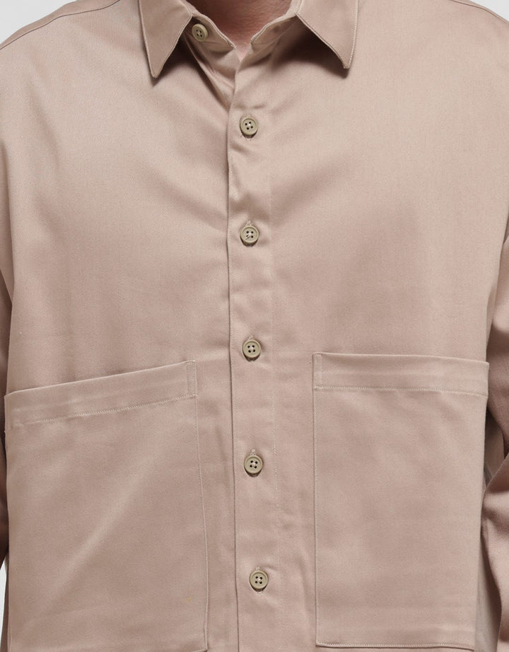 WILL-K Basic Cotton Twill Long Shirt