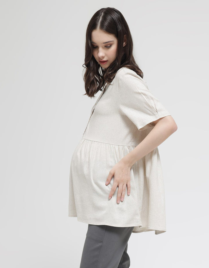 Connexion Mom Front Button Rami Blouse Wanita