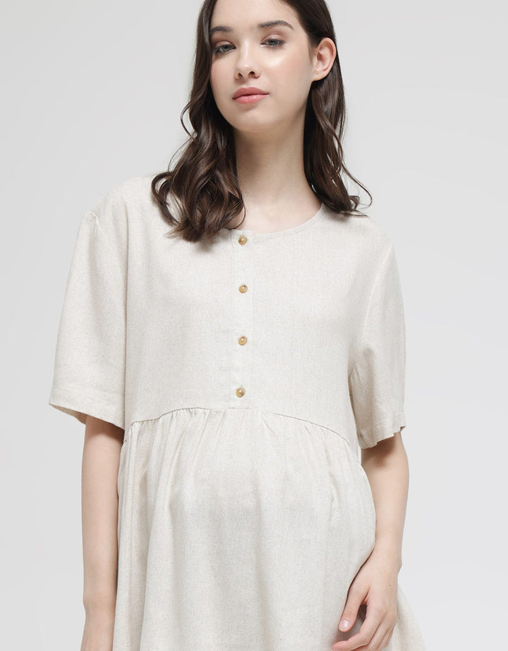 Connexion Mom Front Button Rami Blouse Wanita