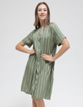 St. Yves Solid Line Women's Midi Dress