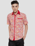 Arjuna Weda Chess Board Men's Batik Shirt
