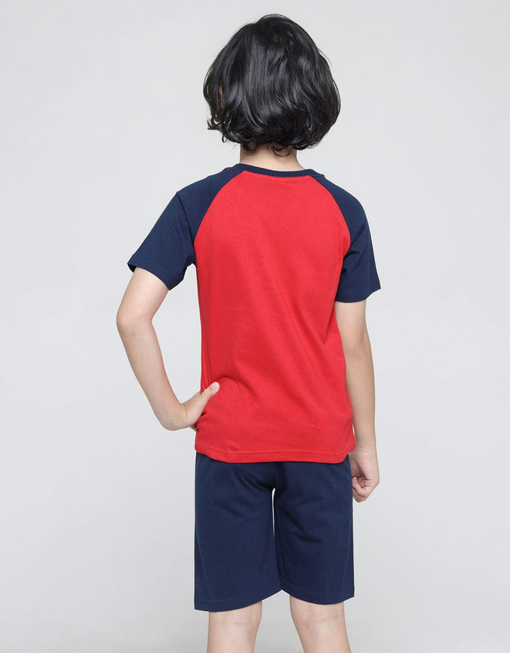 Little M Dino Raglan Tshirt Set