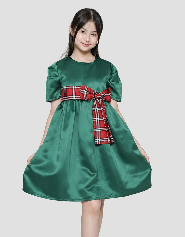 Sweet Miss Belt Pita Dress Anak Perempuan