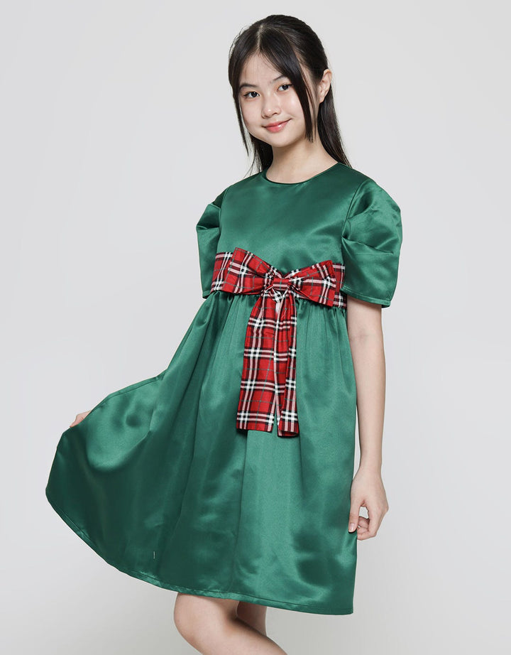 Sweet Miss Belt Pita Dress Anak Perempuan