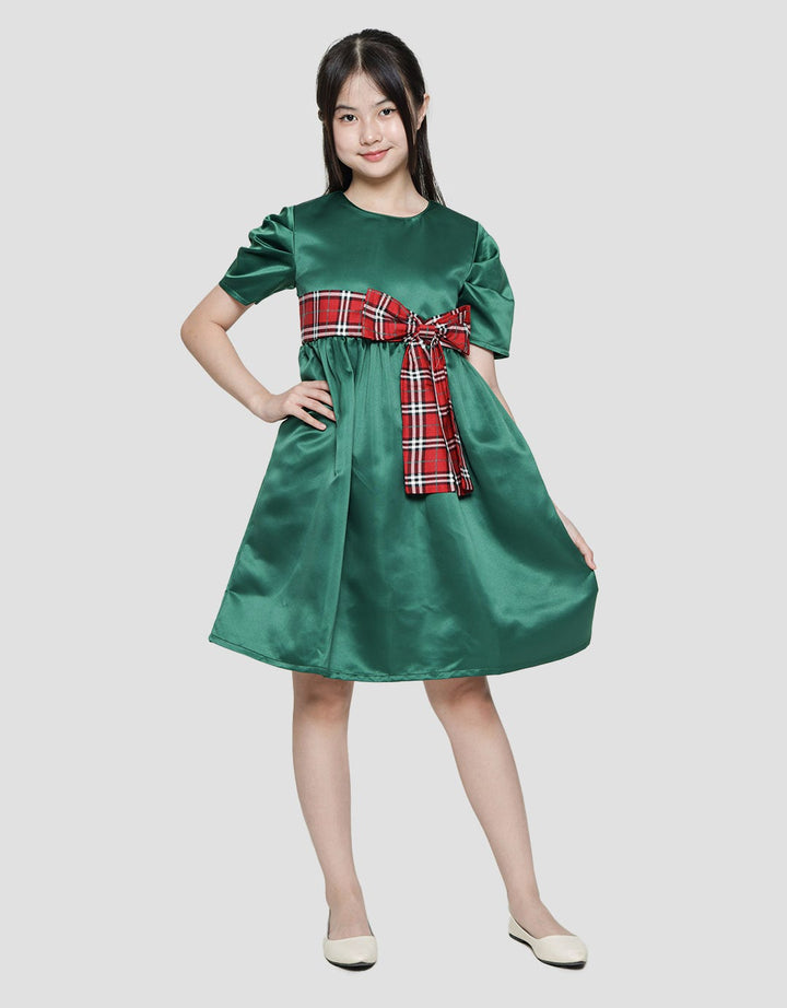 Sweet Miss Belt Pita Dress Anak Perempuan