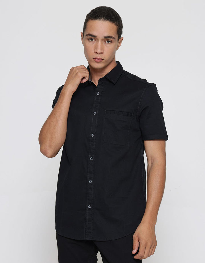 Lois Casual Plain Short Sleeve Shirt