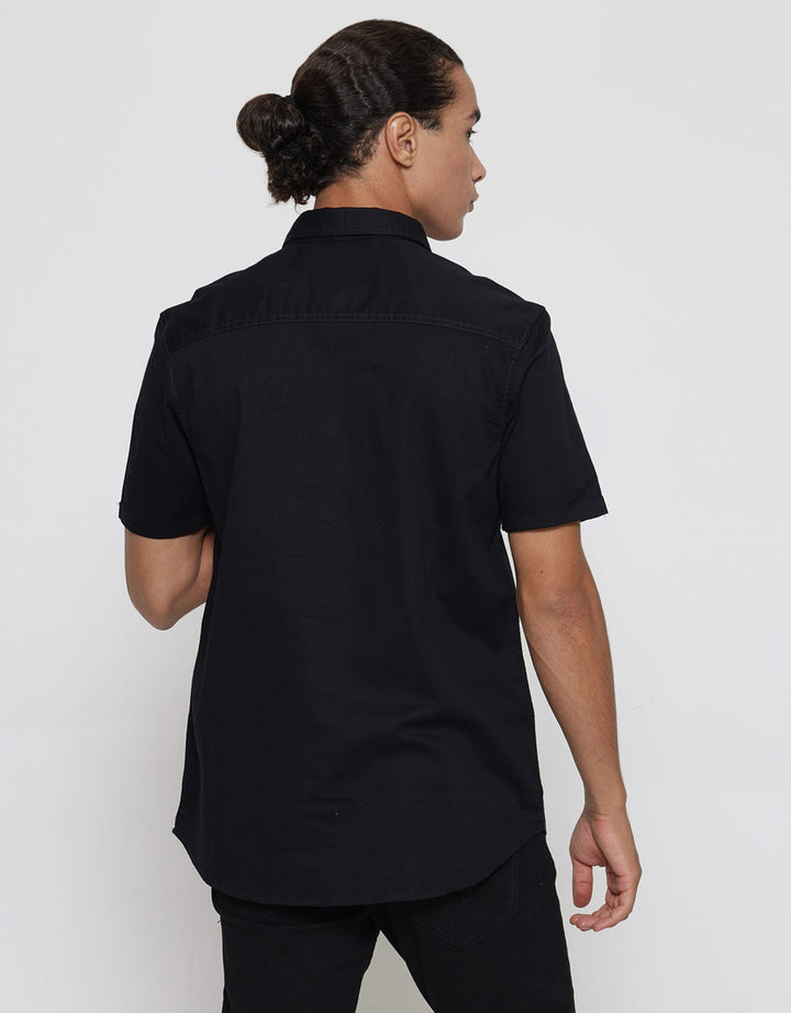 Lois Casual Plain Short Sleeve Shirt