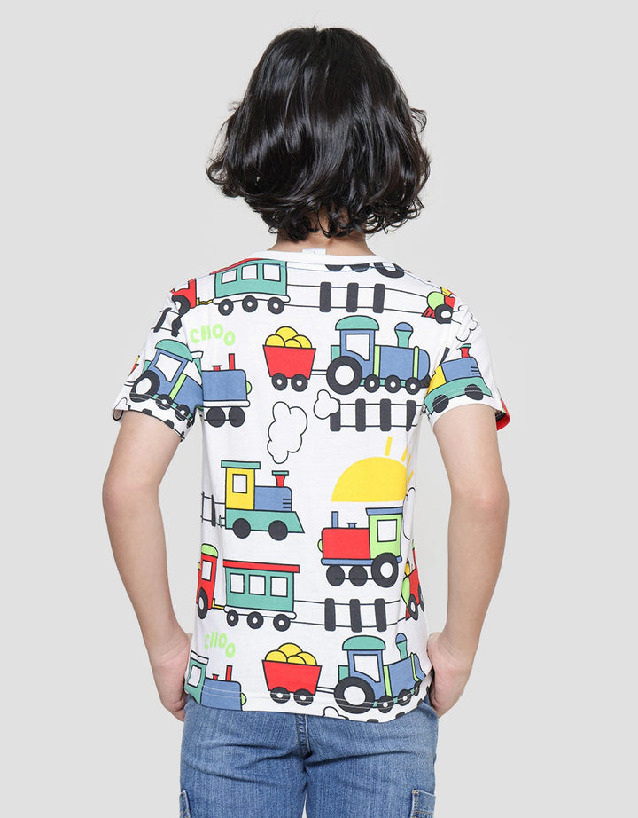 Little M Train Tracktor Kaos Anak Laki-laki