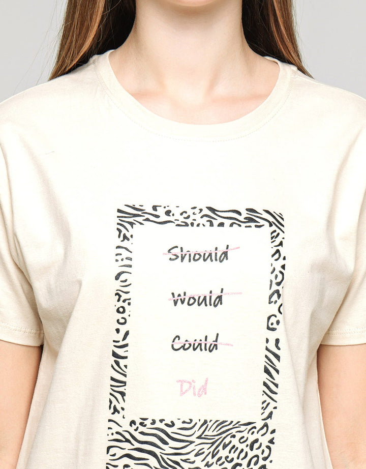 Details Tee Animal Polaroid Kaos Wanita