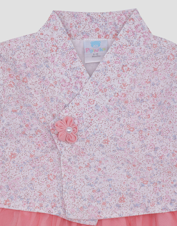 Pipiniko Hanbuk Midi Dress Lengan Pendek Anak Perempuan