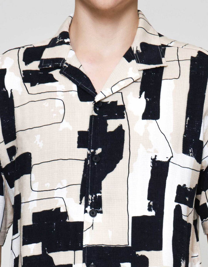 Cole Texture Kemeja Lengan Pendek Pria