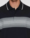 Cole Stripe Chest Kaos Polo Pria