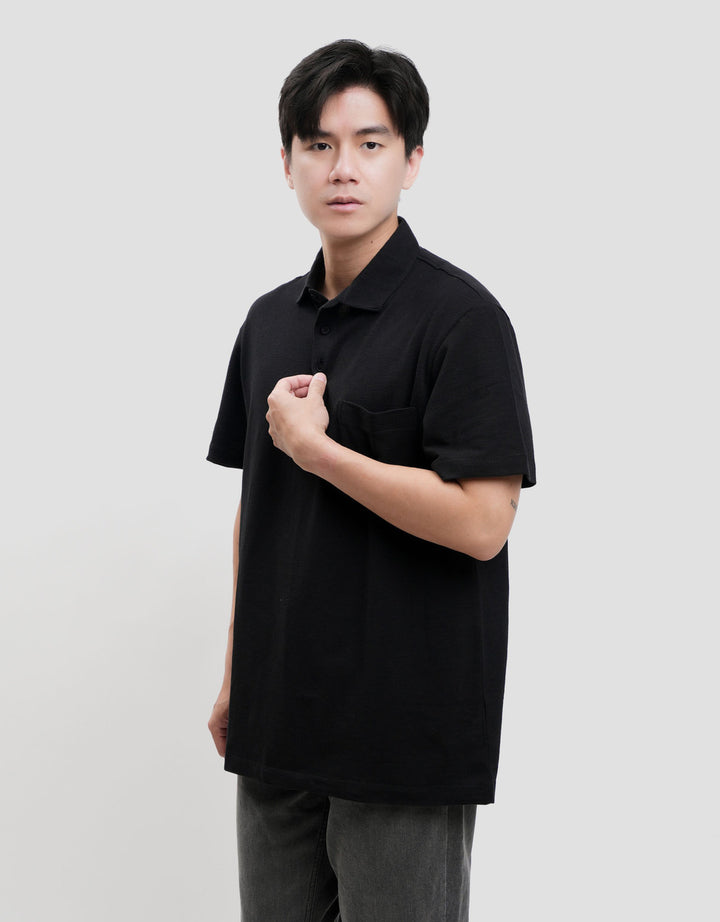 Cole Solid Slub Pocket Kaos Polo Pria