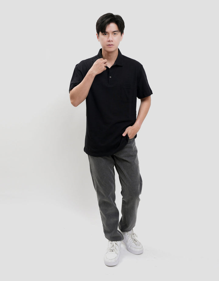 Cole Solid Slub Pocket Kaos Polo Pria
