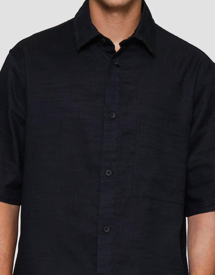 Suko Struktur Kemeja Denim Pria