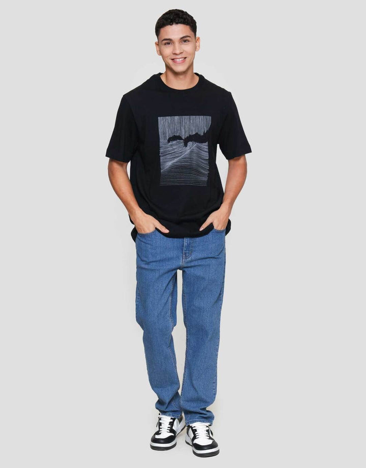 Cole Graphic Foaming Abstract Reg Fit Kaos Pria