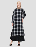 Annisa Plaid Flanel Maxi Dress Wanita