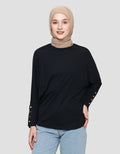 Annisa Jersey Batwing Knitted Top Kaos Lengan Panjang Wanita
