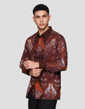 Arjuna Weda Body Fit Sawat Latar Kemeja Batik Pria