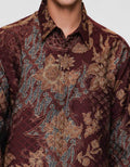 Arjuna Weda Reg Fit Parang Kembang Kemeja Batik Pria