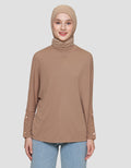 Annisa Jersey Batwing Knitted Top Kaos Lengan Panjang Wanita