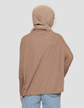 Annisa Jersey Batwing Knitted Top Kaos Lengan Panjang Wanita